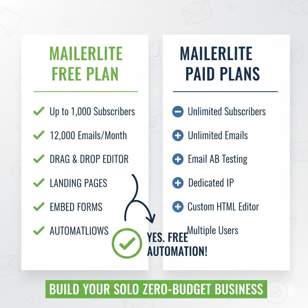 MailerLite Zero cost setup